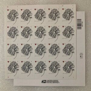 2015 USPS SHEET OF 1000 FIRST CLASS FOREVER STAMPS VINTAGE ROSE WEDDING INVITE
